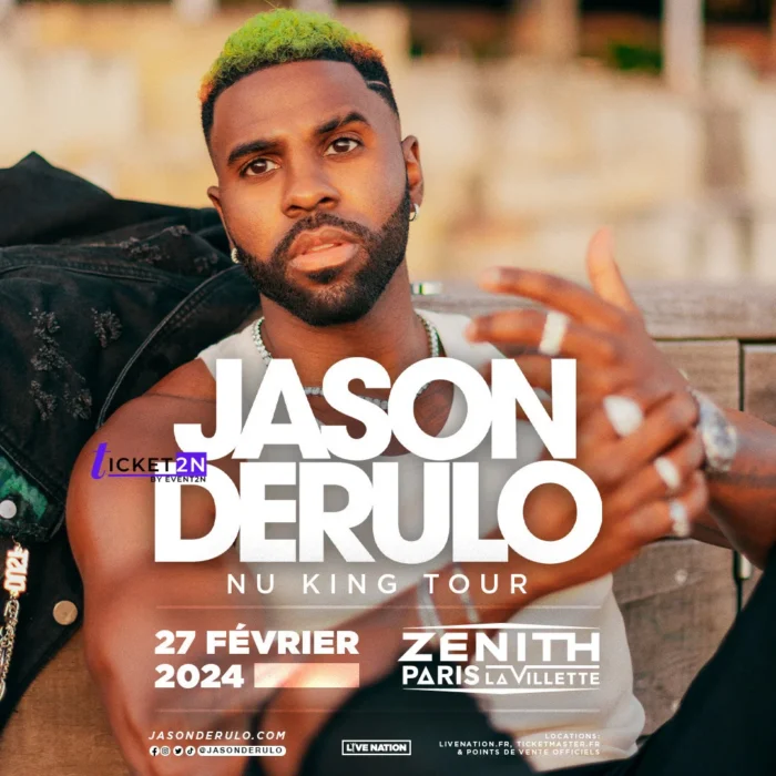 Jason Derulo Nu Kong Tour 2024 Billets, Dates et Programmation